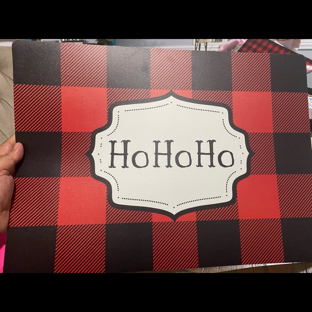 New 6 count plaid placemat rubber